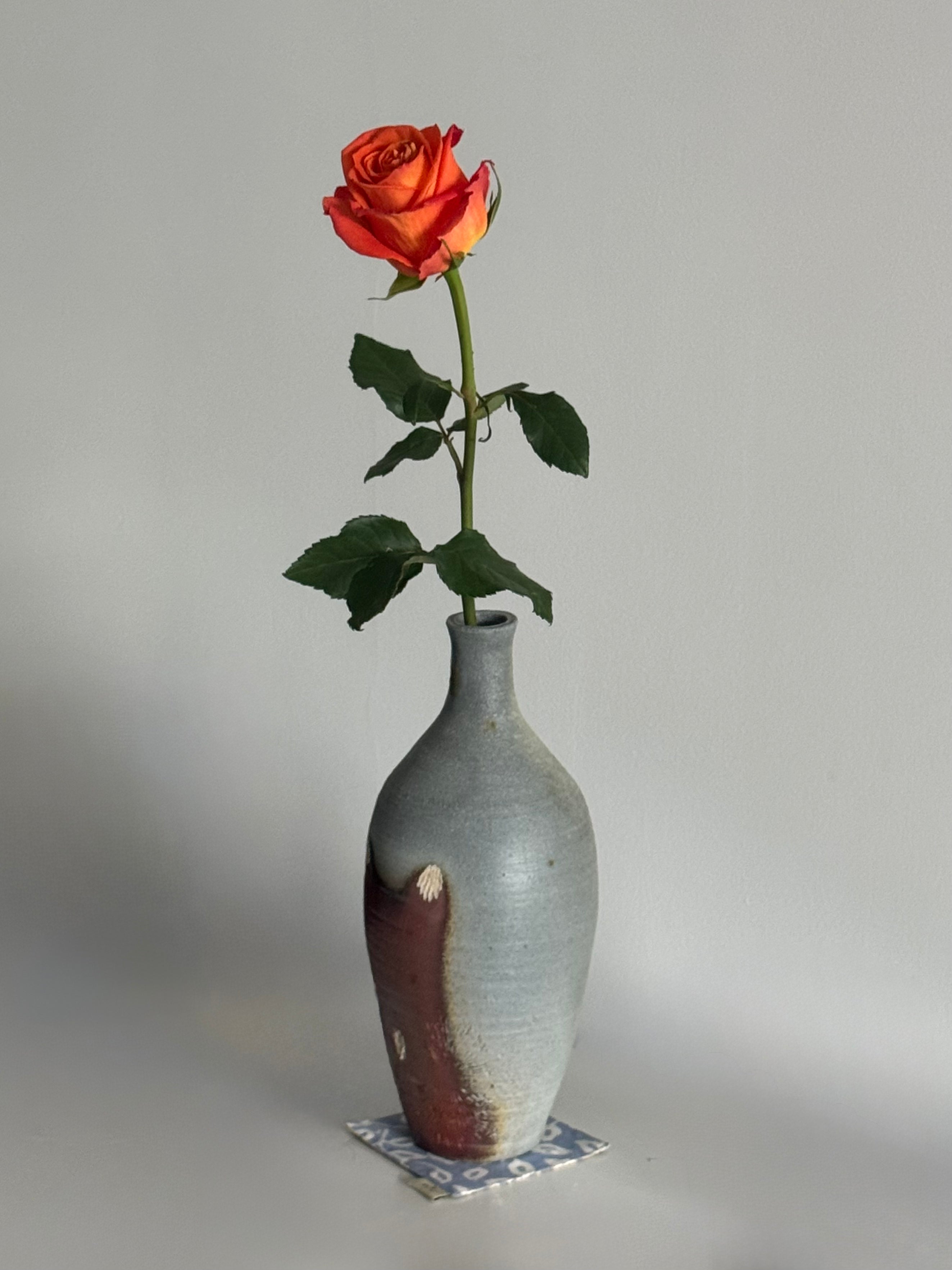 Woodfired bud vase viewed from above, Ubud Forest