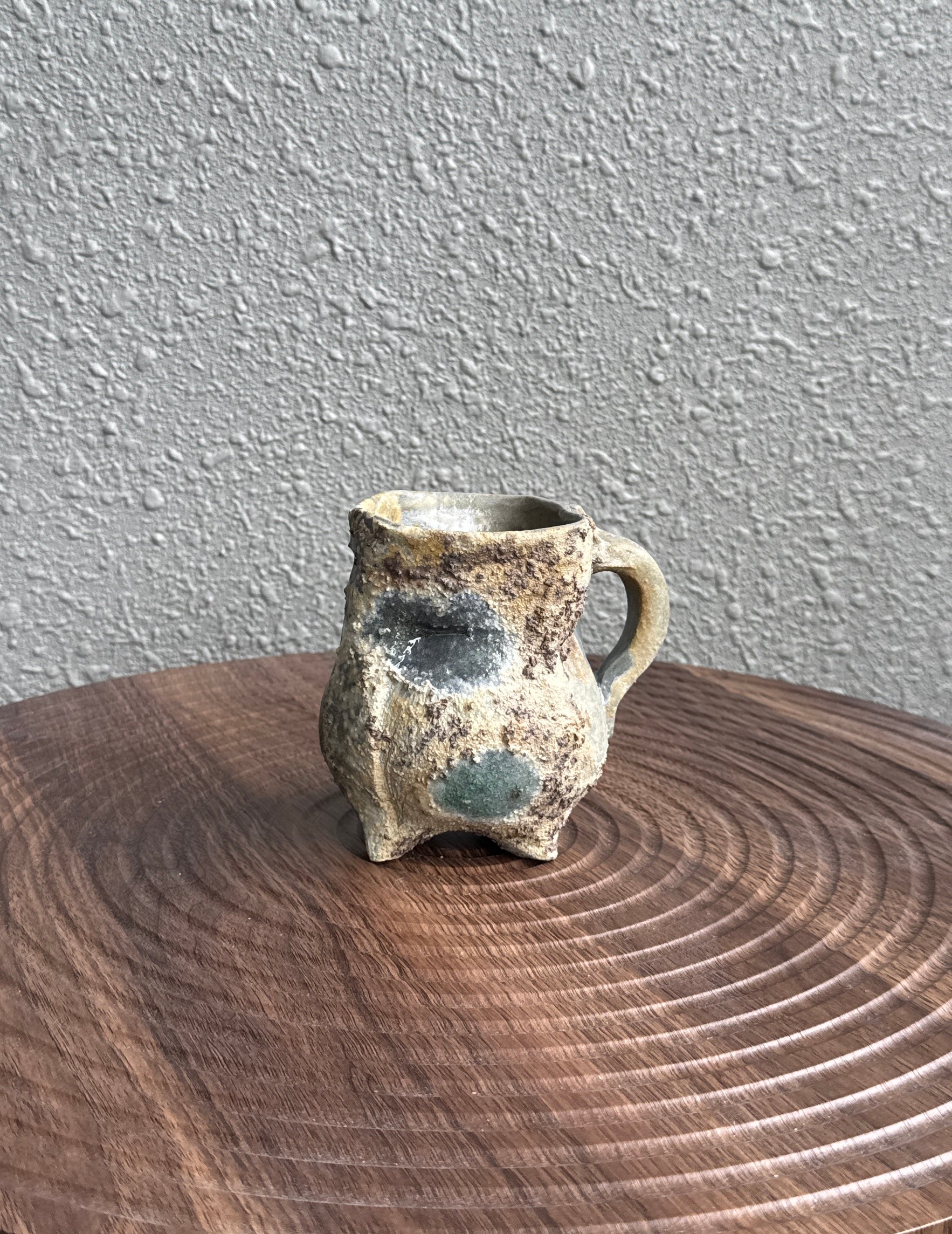 Woodfired stoneware mug viewed from above, Bali