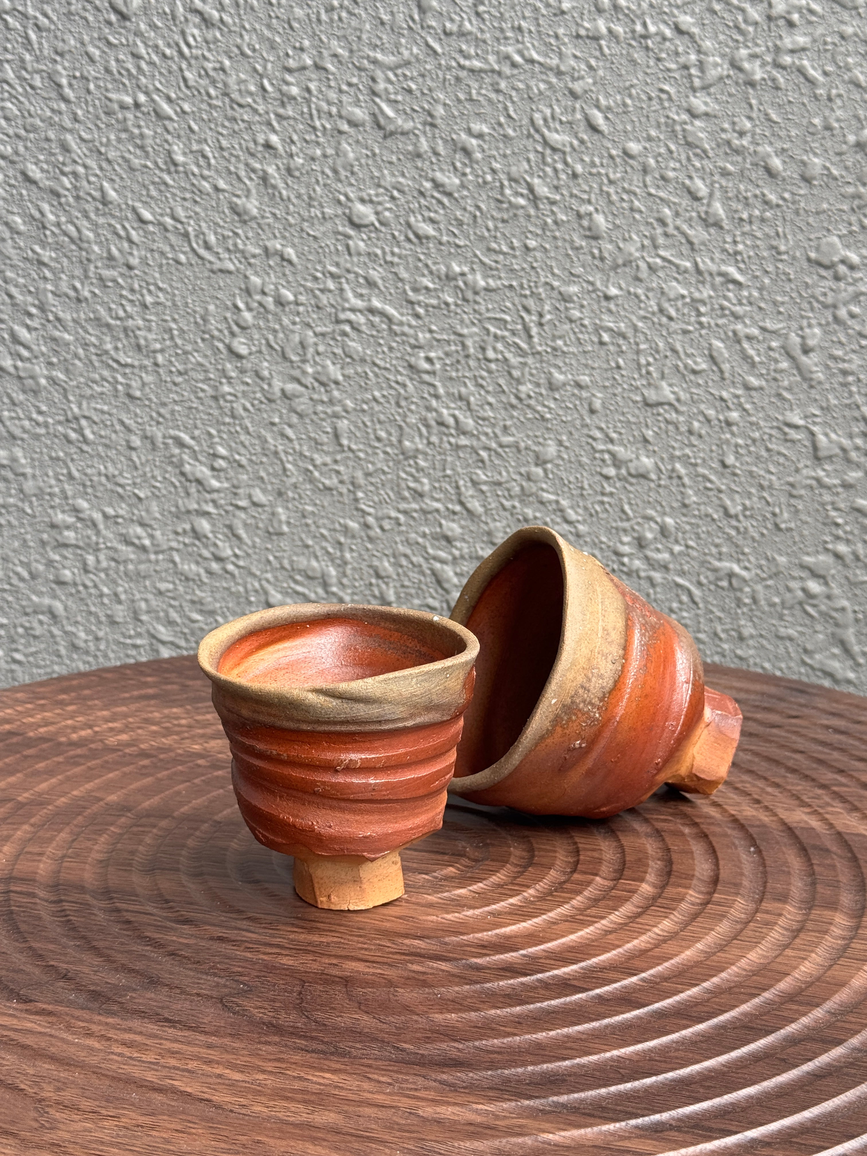 Woodfired yunomi cup viewed from above, Bali