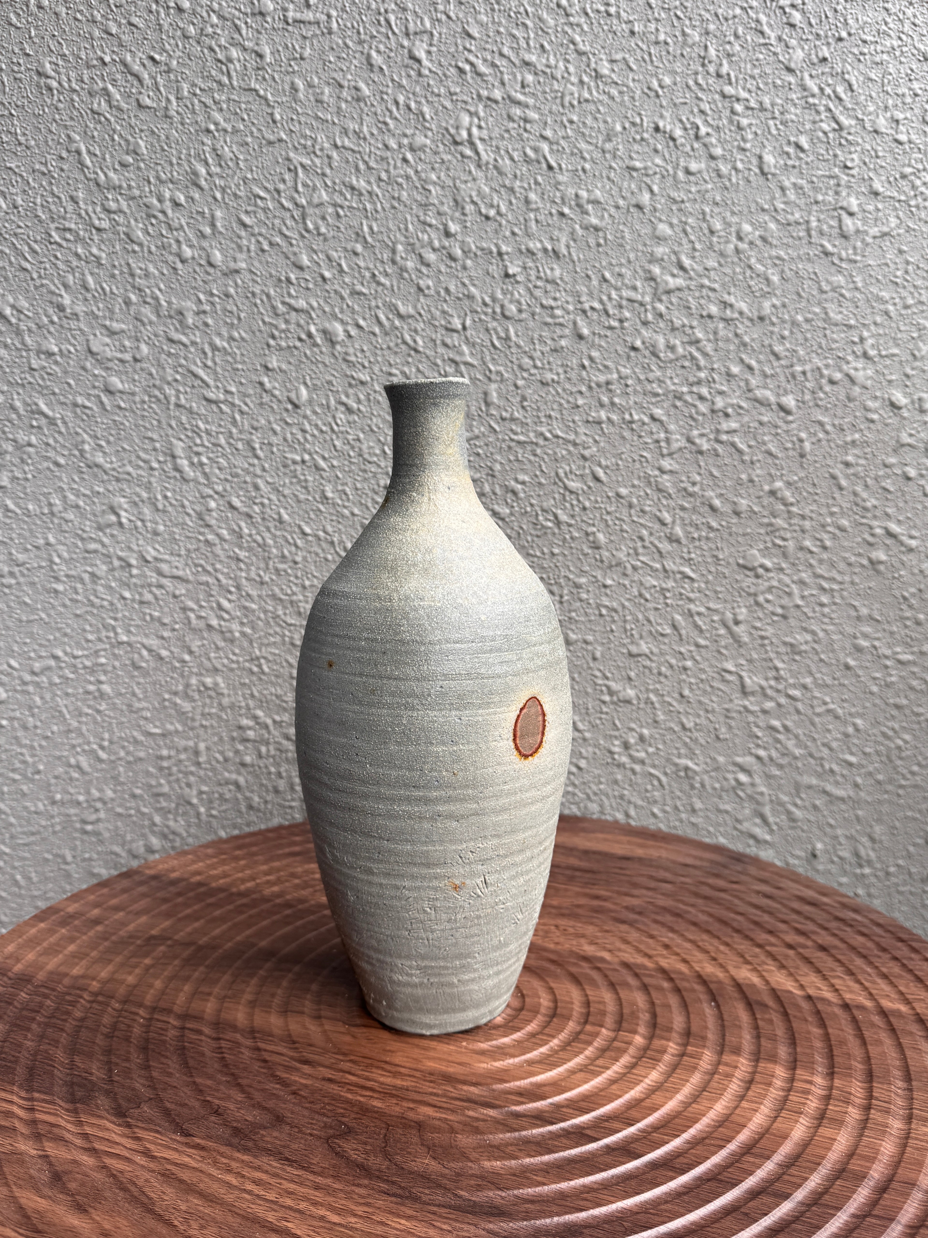 Woodfired bud vase viewed from the side, Ubud Forest