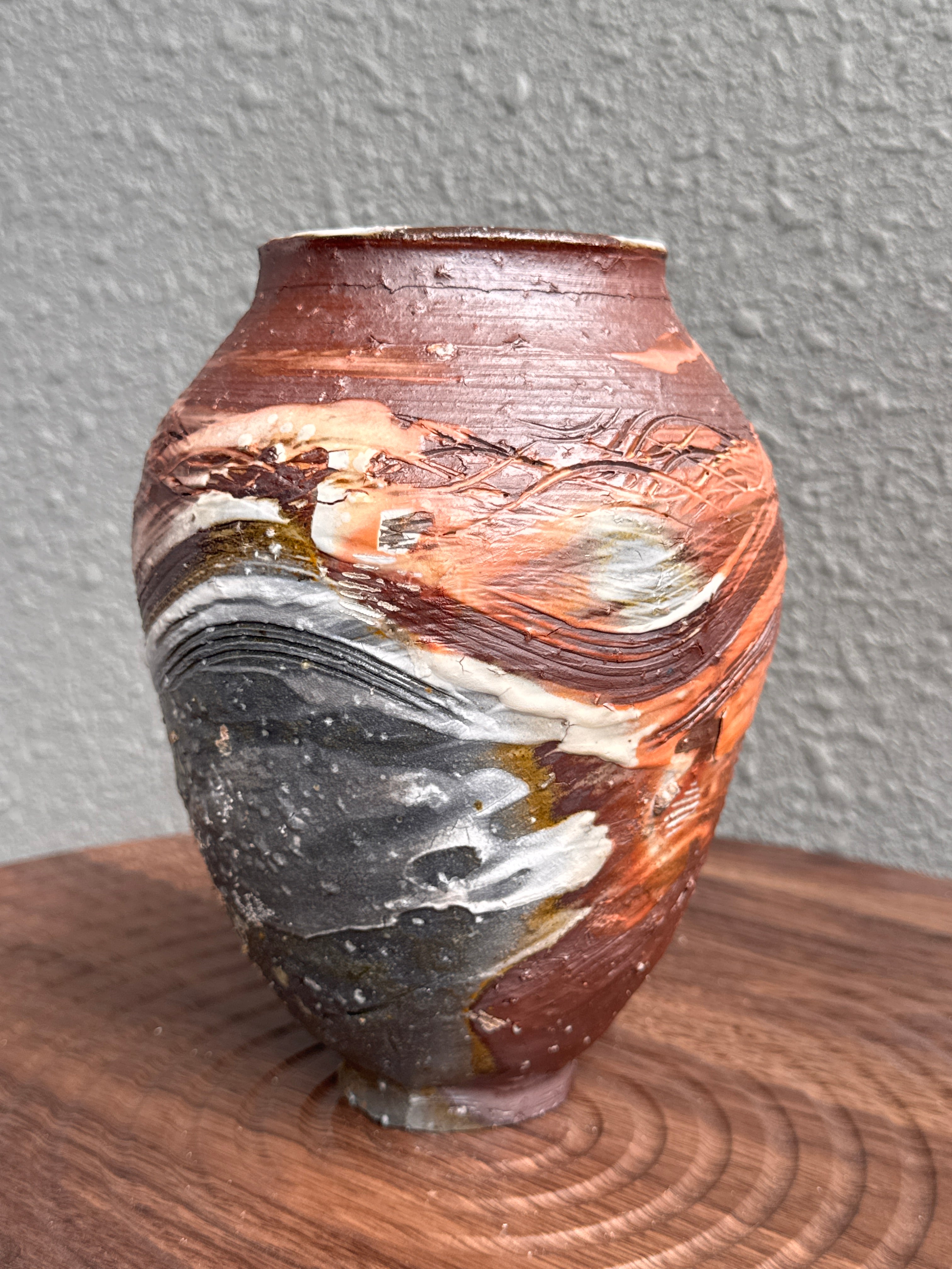 Base of a woodfired stoneware vessel, Ubud Forest collection