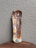Decorative woodfired stoneware form with porcelain slip marks, Ubud Forest