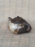 Wheel-thrown stoneware teapot, woodfired in Tokoname, Japan